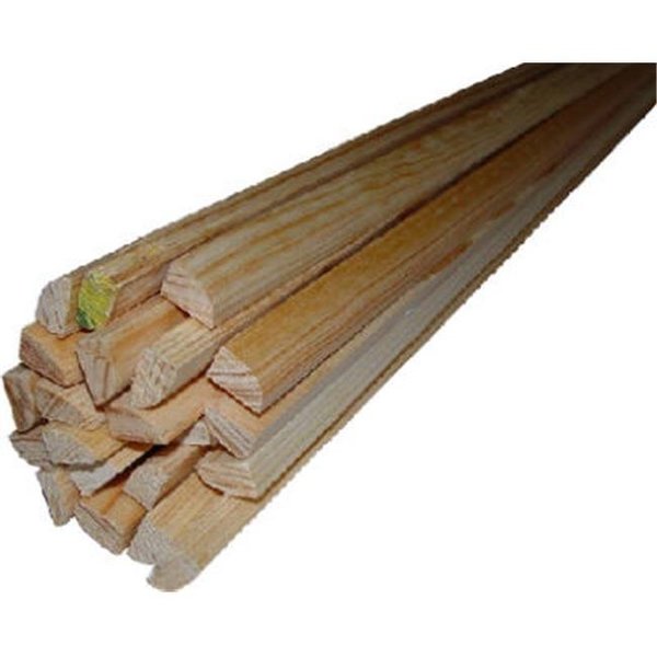 Alexandria Moulding Alexandria Moulding 0W126-20096C1 Base Shoe Solid Pine Molding; 0.5 in. x 8 ft. - Pack of 10 ATHEVN